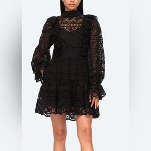 SEA NY Patrizia Lace Open Back Mini Dress